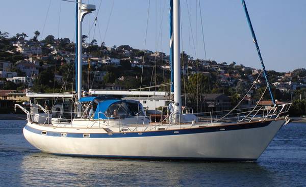 Mariner 48 stadel sailboat under sail