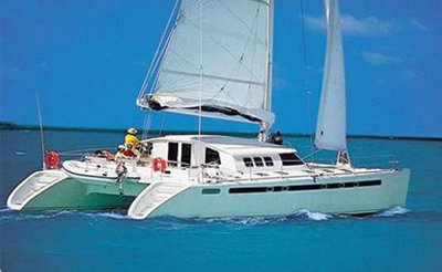 Marquises 56 sailboat under sail