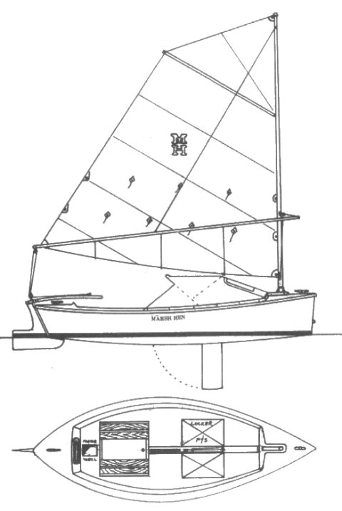 Marsh hen sailboat under sail
