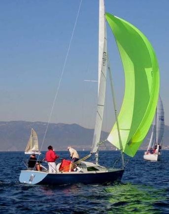 Martin 242 sailboat under sail