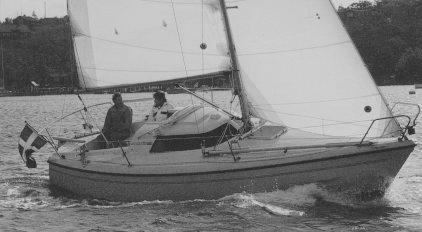 Maxi magic sailboat under sail