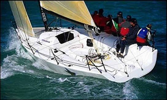 Melges 30 sailboat under sail