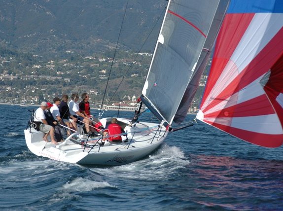 Melges 32 sailboat under sail