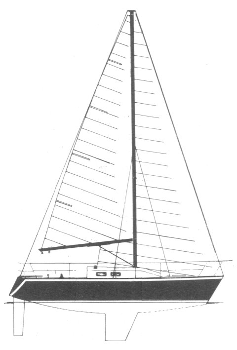 Mirage 28 kelley sailboat under sail
