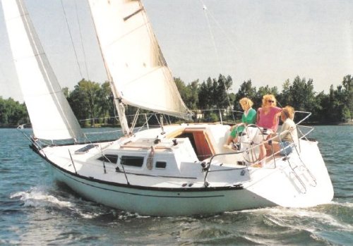 Mirage 29 sailboat under sail