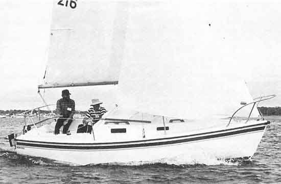 Montego 20 sailboat under sail