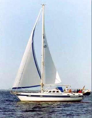 Motiva 39 sailboat under sail