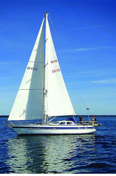 Motiva 49 sailboat under sail