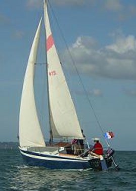 Mousquetaire sailboat under sail