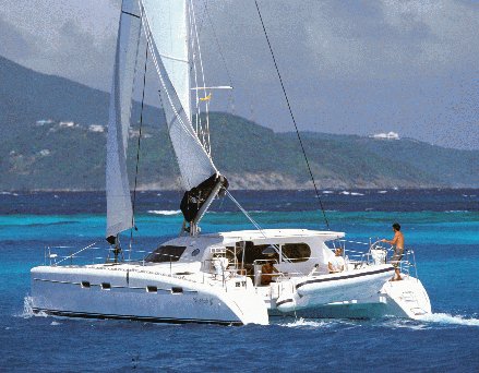 Nautitech 47 sailboat under sail