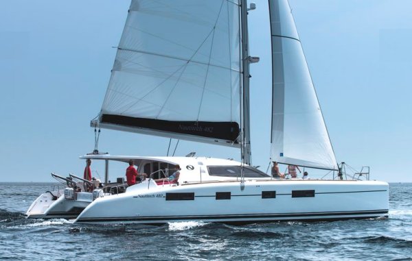 Nautitech 482 sailboat under sail