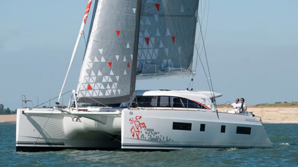 Nautitech 541 542 sailboat under sail