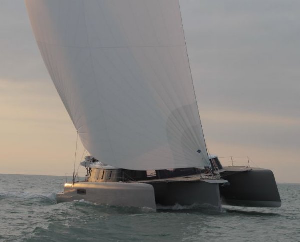 Neel 51 sailboat under sail