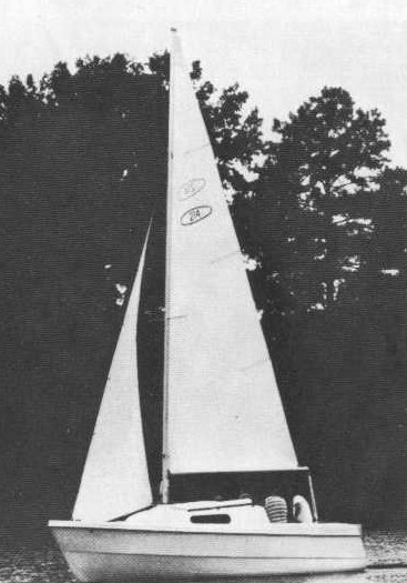 Newport 214 sailboat under sail