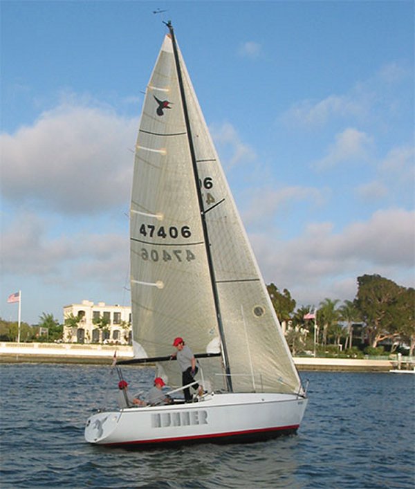 Nightingale 24 sailboat under sail