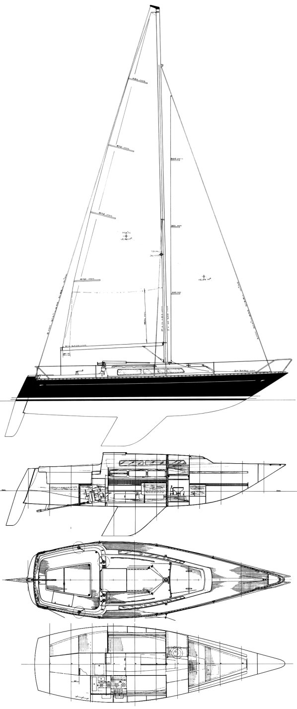Nordic family boat sailboat under sail