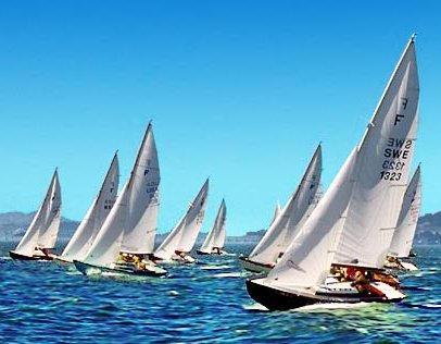 Nordic folkboat sailboat under sail