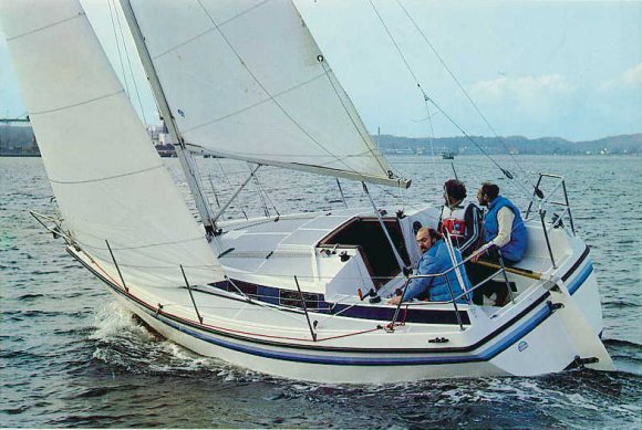Nordship 808 sailboat under sail