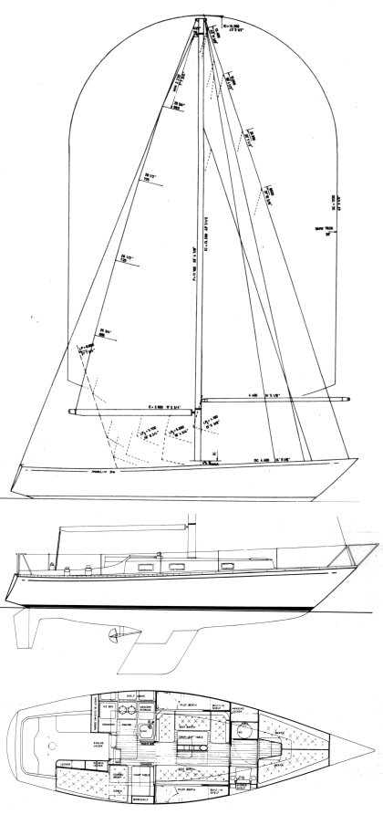 Norlin 34 mk i sailboat under sail