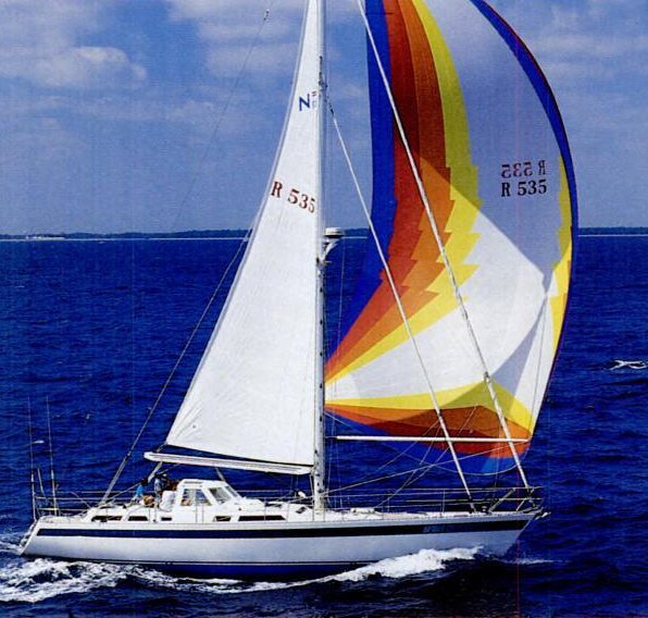 Norseman 535 sailboat under sail