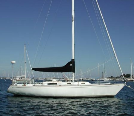 North american 40 sailboat under sail