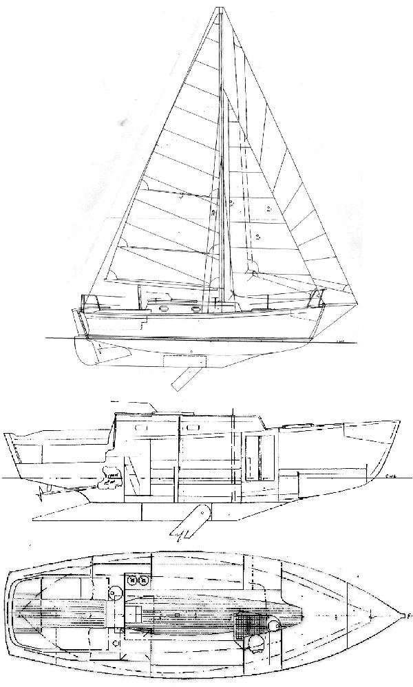 North beach 29 sailboat under sail
