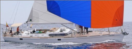 North wind 68 sailboat under sail