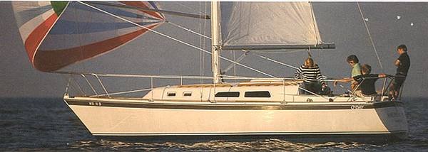 O'day 30 sailboat under sail