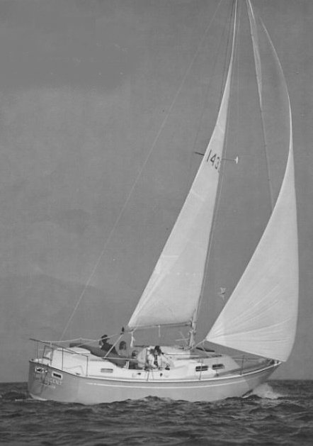 O'day 32 sailboat under sail