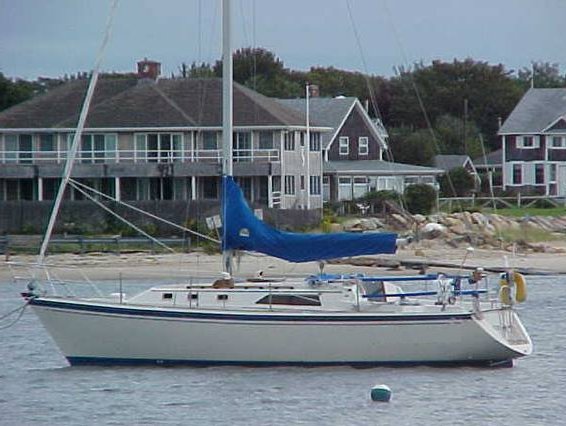 O'day 35 sailboat under sail