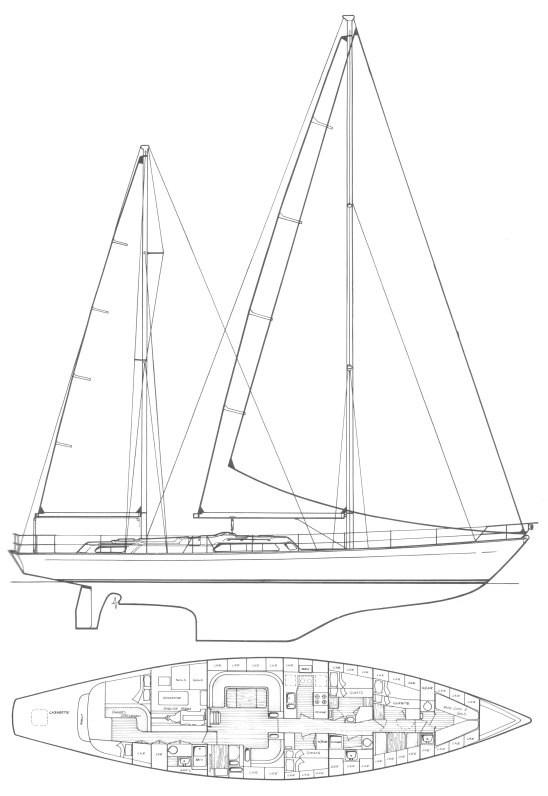 Ocean 75 sailboat under sail