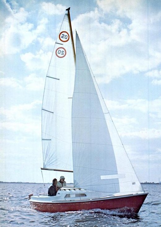 O'day 20 sailboat under sail