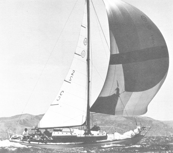 Offshore 36 cheoy lee sailboat under sail