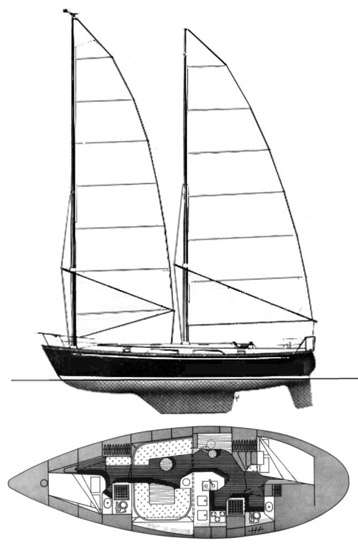 Offshore 39 tanton sailboat under sail