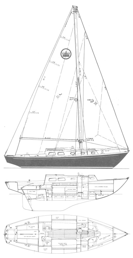 Olympic princess sailboat under sail