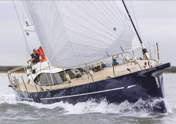 Oyster 675 sailboat under sail