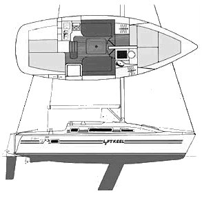 Parker 275 sailboat under sail