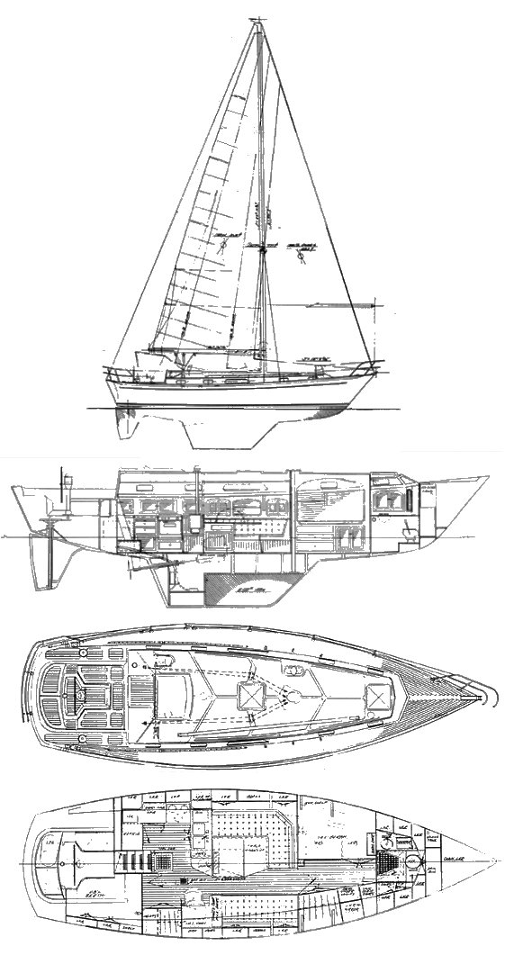 Passport 40 sailboat under sail