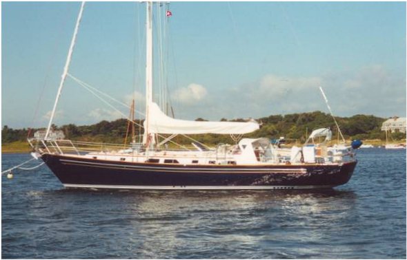 Passport 50 sailboat under sail