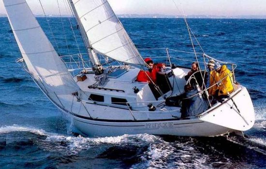 Pearson 37 sailboat under sail