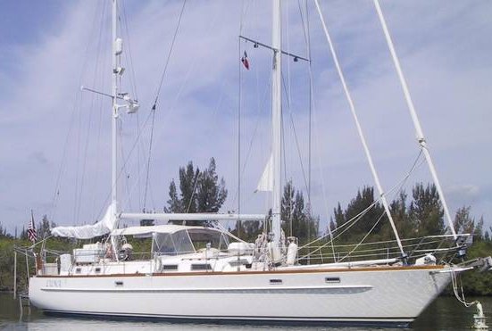 Pearson 530 sailboat under sail