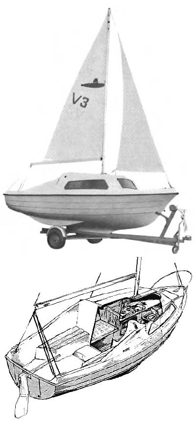 Pedro 17 sailboat under sail