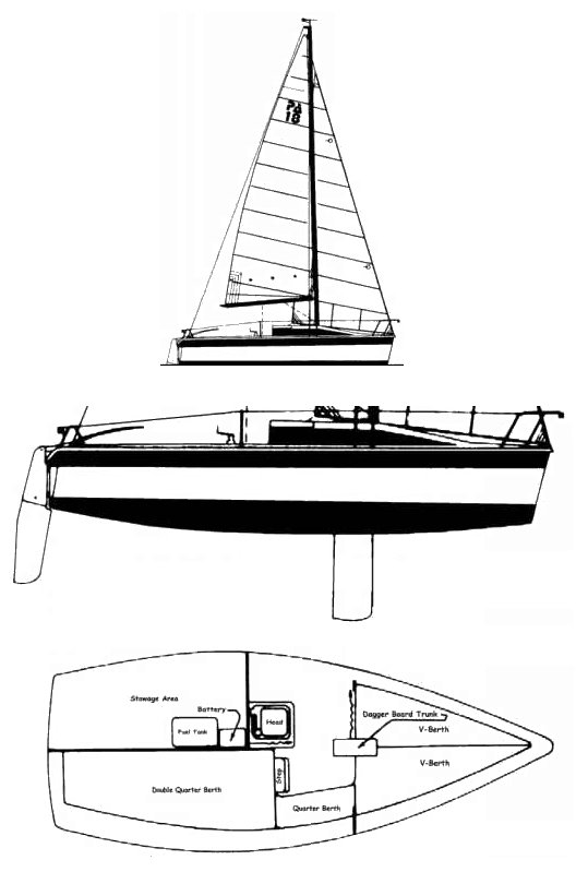 Pierce arrow 18 sailboat under sail