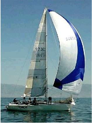 Pinnacle 29 sailboat under sail