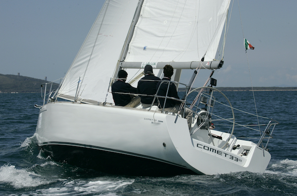 Comet 33 s sailboat under sail