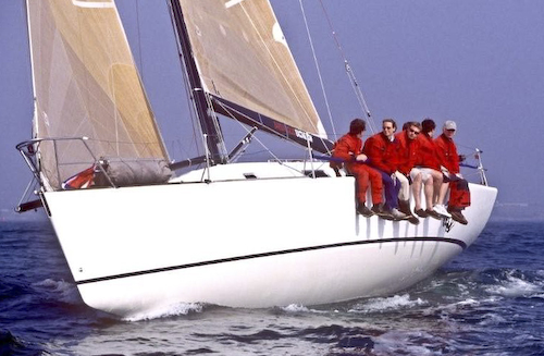 Prima 38 sailboat under sail