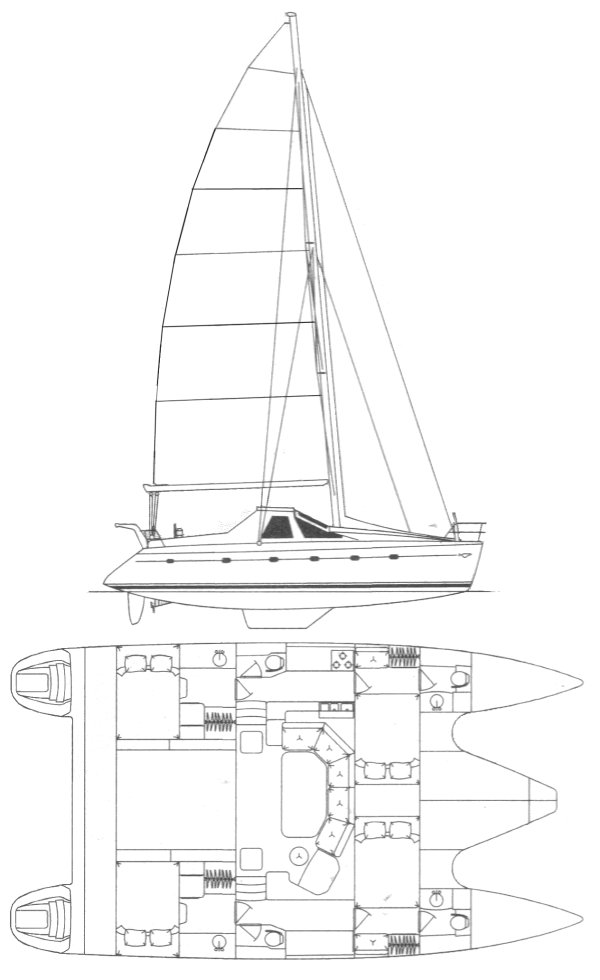 Privilege 42 sailboat under sail