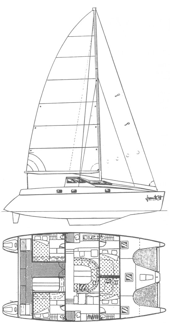 Privilege 39 sailboat under sail