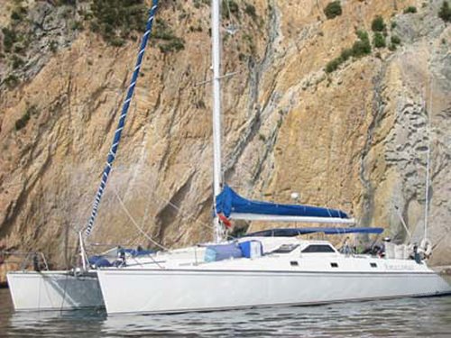 Privilege 47 sailboat under sail