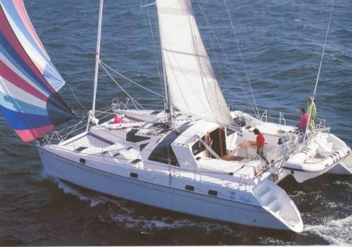 Privilege 48 sailboat under sail